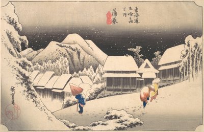 أمسية ثلجية في محطة كامبارا ، كاليفورنيا. 1833-34. ، كاليفورنيا. 1833-34. بواسطة أندو هيروشيغه