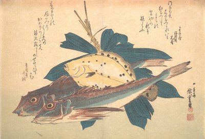 Kanagashira and Karei Fish ، من سلسلة Uozukushi Every Variety of Fish ، 1830. ، 1830. بواسطة أندو هيروشيغه