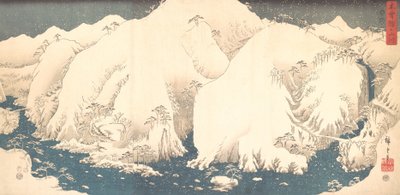جبال كيسو في الثلج ، 1857. ، 1857. بواسطة أندو هيروشيغه