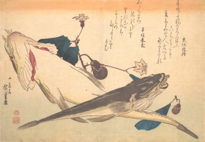 سمك كوشي مع الباذنجان ، من سلسلة Uozukushi Every Variety of Fish ، 1830. ، 1830. بواسطة أندو هيروشيغه