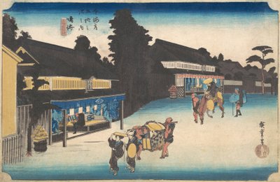نارومي ، Meibutsu Arimatsu Shibori ، حوالي 1832-1833. بواسطة أندو هيروشيغه