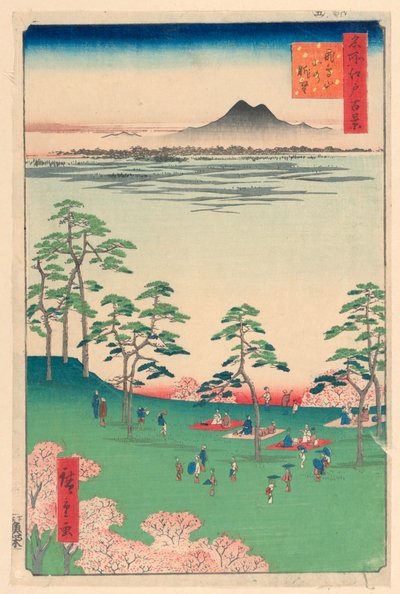 المنظر الشمالي من Askua Hill (Askua-yama Kita no Chobo) من سلسلة مائة مناظر مشهورة لإيدو بواسطة أندو هيروشيغه