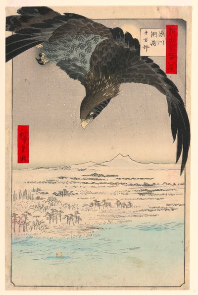 سهل في Suzaki Fukagawa (Fukagawa Susaki ، Juman-tsubo) من سلسلة مائة مشهد لإيدو بواسطة أندو هيروشيغه