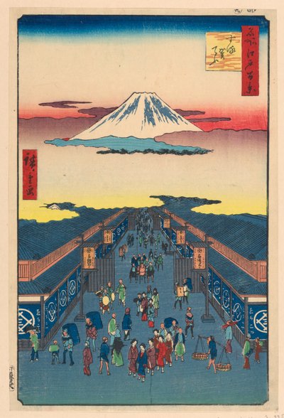 Suruga Street (Suruga-cho) من سلسلة مائة مناظر مشهورة لإيدو بواسطة أندو هيروشيغه