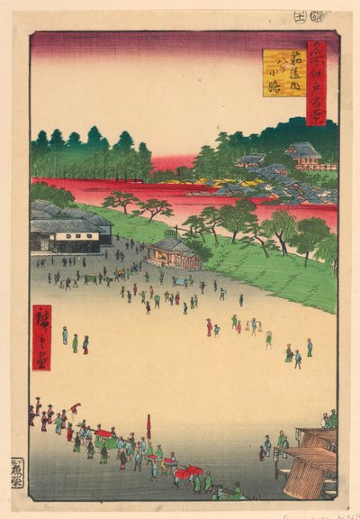 تقاطع Yatsukoji عند Suji-chigai (Suji-chigai-uchi ، Yatsukoji) من سلسلة مائة مناظر مشهورة لإيدو بواسطة أندو هيروشيغه
