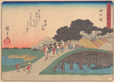 Yokkaichi ، من سلسلة المحطات الثلاثة والخمسون لطريق توكايدو ، الأذن ... ، أوائل القرن العشرين. بواسطة أندو هيروشيغه
