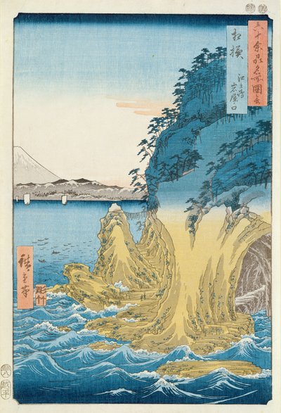 الكهوف في Enoshima ، مقاطعة Sagami (طباعة خشبية) بواسطة أندو أو أوتاغاوا هيروشيغي
