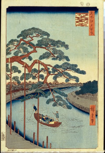 احتفال Cent vues d'Edo: Five Pines وقناة Onagi (مائة منظر مشهور لإيدو) - هيروشيغي ، أوتاغاوا (1797-1858) - 1856-1858 - نقش خشبي ملون - متحف الإرميتاج ، سانت بطرسبرغ بواسطة أندو أو أوتاغاوا هيروشيغي
