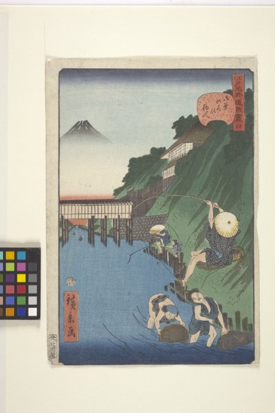 الصيادون في أوتشانوميزو (Ochanomizu No Tsuribito) (طباعة خشبية ملونة) بواسطة أندو أو أوتاغاوا هيروشيغي