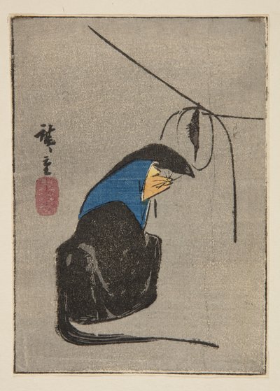 الثعلب في Tsurigitsune ، مقطوع من لوح موحد من Harimaze (طباعة خشبية ملونة) بواسطة أندو أو أوتاغاوا هيروشيغي