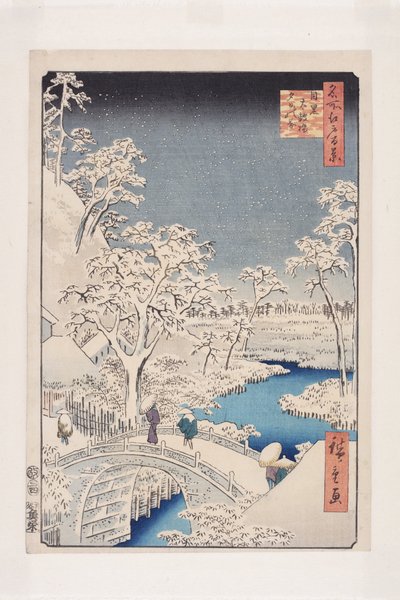 جسر Meguro Drum و Sunset Hill (Meguro Taikobashi Y؟ hinooka) (طباعة خشبية ملونة) بواسطة أندو أو أوتاغاوا هيروشيغي