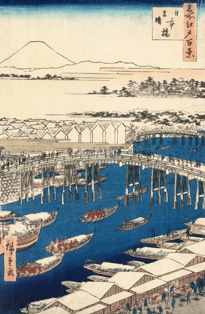 نيهونباشي ، إزالة الثلج بعد الثلج لأوتاغاوا هيروشيغي بواسطة أندو أو أوتاغاوا هيروشيغي
