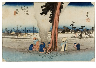 رقم 30 هاماماتسو - مشهد شتوي مقفر، فترة إيدو، حوالي 1833-1834 (طبعة على ورق خشب على ورق) بواسطة أندو أو أوتاغاوا هيروشيغي
