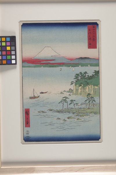 On The Sea At Miura in Sagami Province (S؟ sh؟ Miura No Kaij؟) (طباعة خشبية ملونة) بواسطة أندو أو أوتاغاوا هيروشيغي