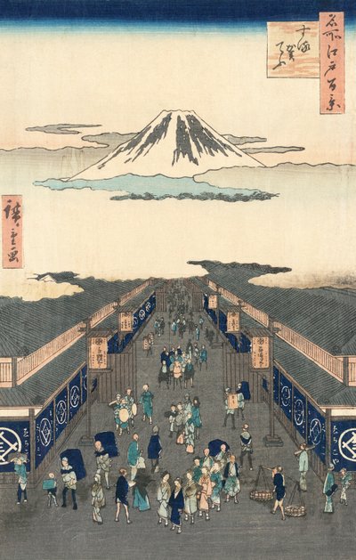 شارع Suruga-cho في طوكيو بجوار Ando Hiroshige بواسطة أندو أو أوتاغاوا هيروشيغي