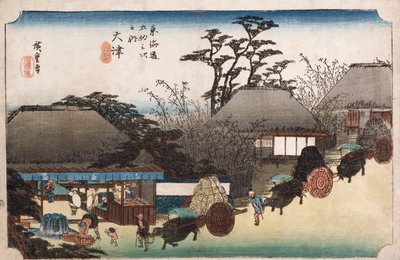 The Running Well Teahouse ، Otsu ، من سلسلة "ثلاث وخمسون محطة من توكايدو" بواسطة أندو أو أوتاغاوا هيروشيغي