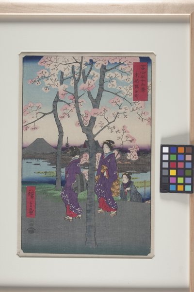سد سوميدا في العاصمة الشرقية (من T؟ إلى: Sumida Tei) (طباعة خشبية ملونة) بواسطة أندو أو أوتاغاوا هيروشيغي