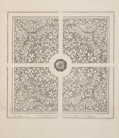 تصميم لـ Parterre ، من Theatre des Plans et Jardinages ، حانة. 1652 (نقش) بواسطة أندريه موليه