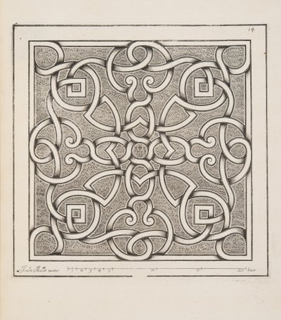 تصميم Parterre ، من مسرح des Plans et Jardinages ، حانة .1652 بواسطة أندريه موليه