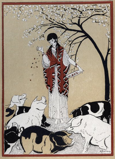 Odyssey of Homer: "" Circe the الساحرة ورفاق Ulysses تحولوا إلى خنازير "" (Odyssey of Homer: "" The Witch Circe and Odysseus 