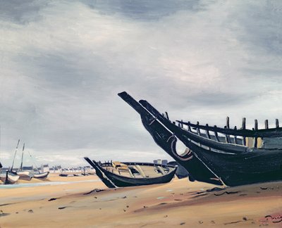 قوارب على الشاطئ في كاماريت بواسطة أندريه درين