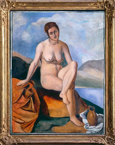 أنثى عارية مع إبريق، حوالي عام 1925 (زيت على قماش) (انظر أيضاً 287560) بواسطة أندريه درين