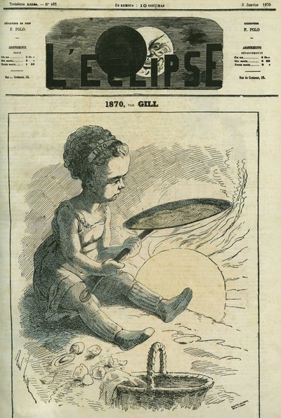 1870 المطبخ الاجتماعي: طفلة صغيرة تطبخ الكريب في موقد تسخنه الشمس. غلاف في “L