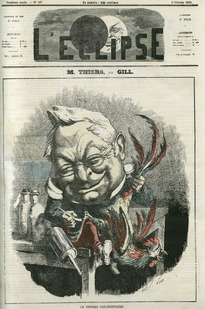 Adolphe Thiers (1797-1877) ، مؤرخ وسياسي فرنسي. غلاف في "L