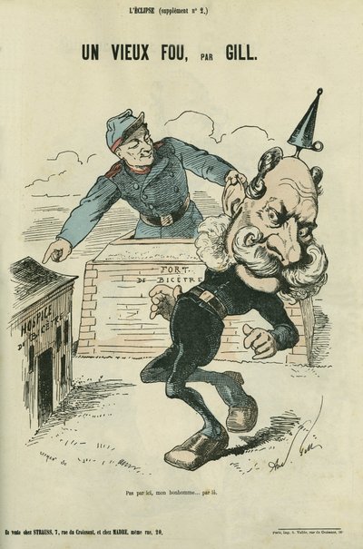 صورة كاريكاتورية عجوز أحمق من تأليف ويليام الأول ملك ألمانيا (1797-1888). ملحق في “L'Eclipse” ”بقلم جيل بواسطة أندرو جيل