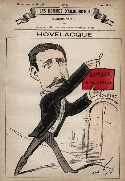 كارتون أبيل هوفيلاك 1873-1896 عالم لغوي وعالم أنثروبولوجيا إنجليزي من "Les Hommes d'today" c. 1779 - 1880 بواسطة أندريه جيل (1840-1885) بواسطة أندرو جيل