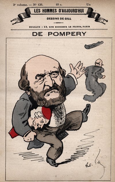كارتون إدوارد دو بومبري 1812-1895 من 'Les Hommes d'Today' ج. 1779 - 1880 بواسطة أندريه جيل (1840-1885) بواسطة أندرو جيل