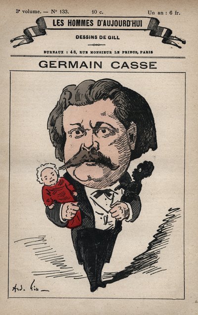 كارتون لجيرمان كاس (1837-1900) سياسي فرنسي ، من "Les Hommes d'Today" ج. 1779 - 1880 بواسطة أندريه جيل (1840-1885) بواسطة أندرو جيل