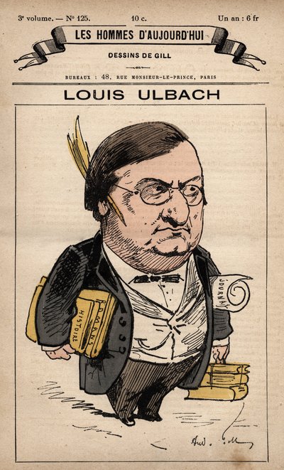 كارتون لويس أولباخ (1822-1889) من "رجال اليوم" ج. 1779 - 1880 بواسطة أندريه جيل (1840-1885) بواسطة أندرو جيل