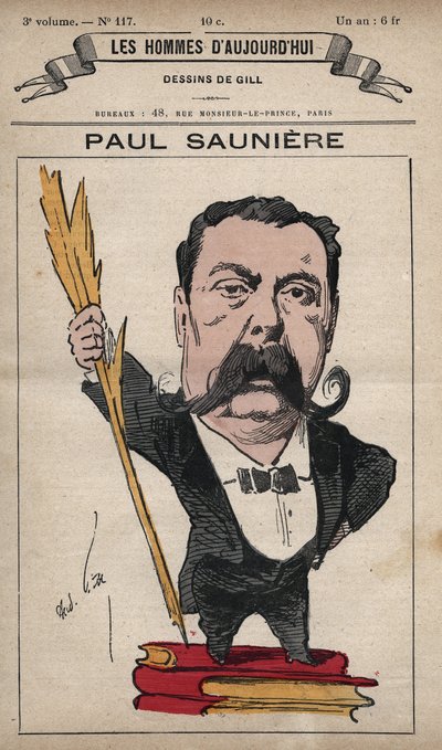 كارتون بول سونير (1827-1894) من 'Les Hommes d'Today' ج. 1779 - 1880 بواسطة أندريه جيل (1840-1885) بواسطة أندرو جيل