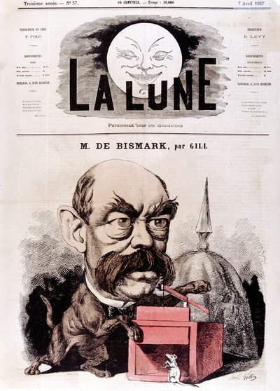 أوتو فون بسمارك رجل دولة ألماني ، عندما كان نائب المحافظ ومفتش السدود 1867 بواسطة أندرو جيل