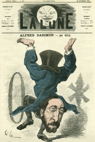 صورة لألفريد داريمون (1819-1902) ، سياسي فرنسي. كارتون جيل ، في "لا لون" ، 28 ديسمبر بواسطة أندرو جيل