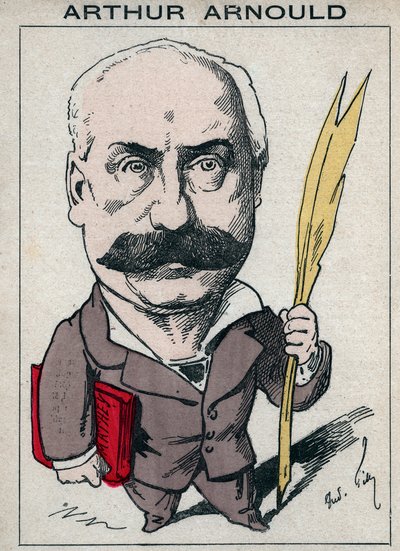 صورة آرثر أرنولد (1833-1895) ، صحفي وسياسي فرنسي ، شارك بنشاط في كومونة باريس - كارتون لأندريه جيل في "Les Hommes d'Today" ، باريس بواسطة أندرو جيل
