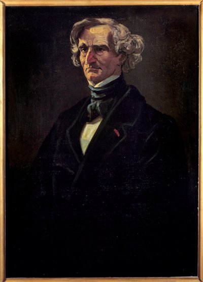 صورة لهيكتور بيرليوز (1803-1869) ، ملحن فرنسي. لوحة لأندريه جيل (1840-1885) بواسطة أندرو جيل