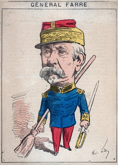 صورة جان جوزيف فريدريك ألبرت فار (1816-1887) ، جندي فرنسي ، تم تعيينه عام 1870 وزيراً للحرب - رسم كاريكاتوري بواسطة أندريه جيل في "Les Hommes d'Today" ، باريس بواسطة أندرو جيل