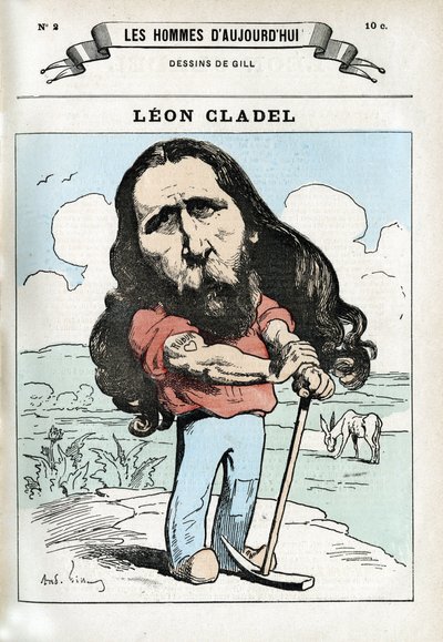 صورة ليون كلادل (1835-1892) ، رجل إلكتروني فرنسي. كاريكاتير جيل ، باريس. بواسطة أندرو جيل