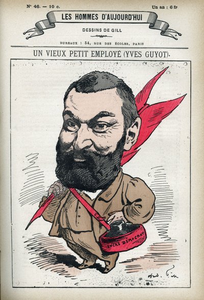 Portrait of Yves Guyot (1843-1928), French politician, publicist and economist. Cartoon by Gill, Paris. بواسطة أندرو جيل