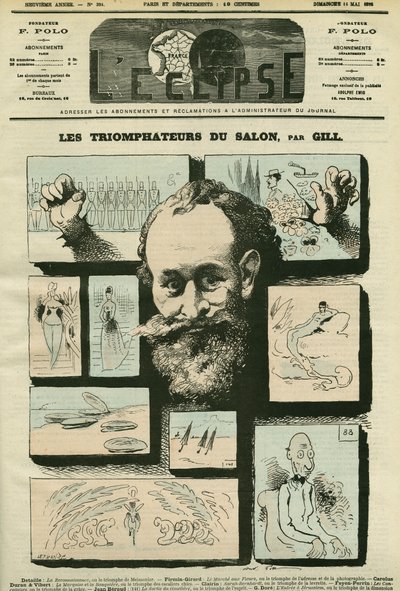منتصرو الصالون ، أو انتصار الغياب للرسام الفرنسي إدوارد مانيه (1832-1883). الغلاف في "" L