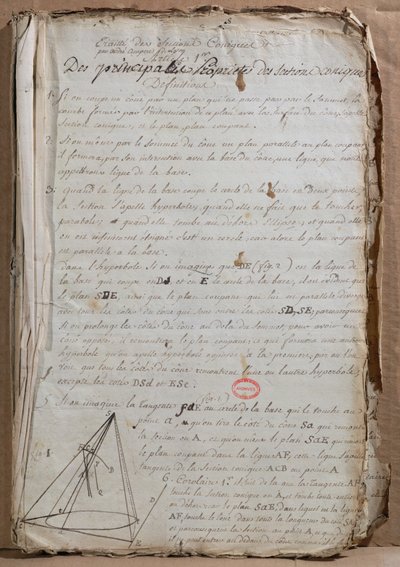 السيدة 198 صفحة من Traite des Sections Coniques ، 1788 بواسطة أندريه ماري أمبير