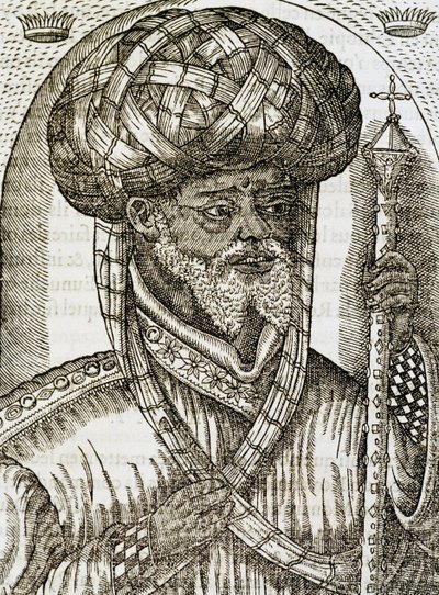 الكاهن الحبشي ، من علم الكونيات العالمي لأندريه تيفيت (1504-1592) ، نقش بواسطة أندريه ثيفت