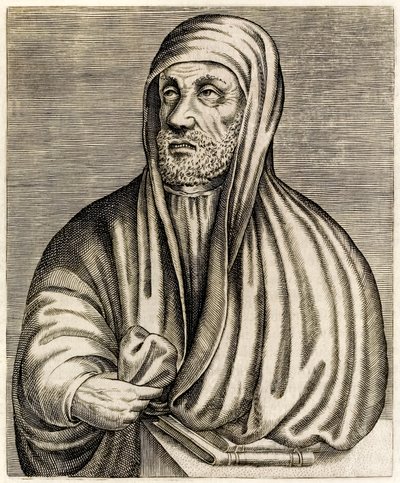 ابن سينا أو ابن سينا: الموسوعة الفارسية ، من الصور الحقيقية من أندريه تيفيت المنشور في عام 1584 بواسطة أندريه ثيفت