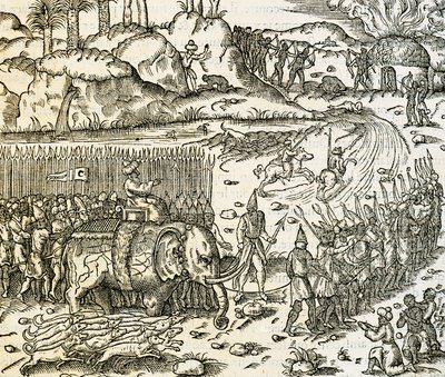 مملكة سوفالا ، موطن مناجم الذهب في موزمبيق ، نقش من Universal Cosmology ، بواسطة Andre Thevet (1504-1592) ، باريس بواسطة أندريه ثيفت