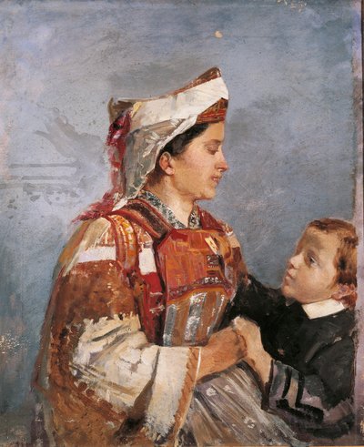 زوجة بالزي الألباني ، أندريا سيفالي (1827-1907) بواسطة أندريا سيفالي