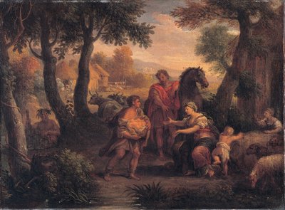 العثور على رومولوس وريموس ، ج. 1720-1740 بواسطة أندريا لوكاتيلي