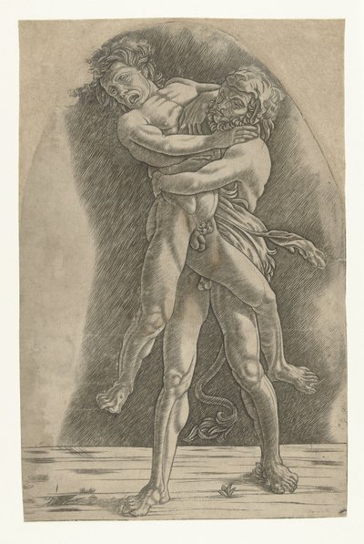 هرقل يتصارع مع Antaeus بواسطة أندريا مانتيجنا (مدرسة)