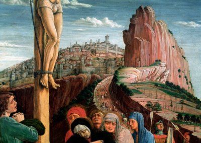 مذبح سان زينو: صلب. التفاصيل. تمبرا على قماش من أندريا مانتيجنا (1431-1506) 1459-1460 باريس ، متحف اللوفر بواسطة أندريا مانتيجنا